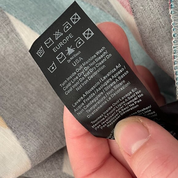 Voodoo Vixen Jean Fit & Flare Dress L Geometric Black Rockabilly Retro 50s Look - Picture 8 of 8